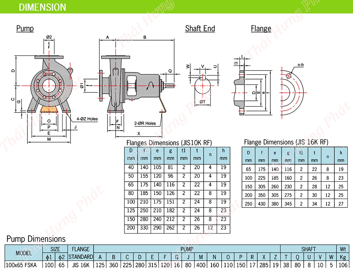 Máy bơm chữa cháy Ebara 100x65 FS2KA động cơ Diesel