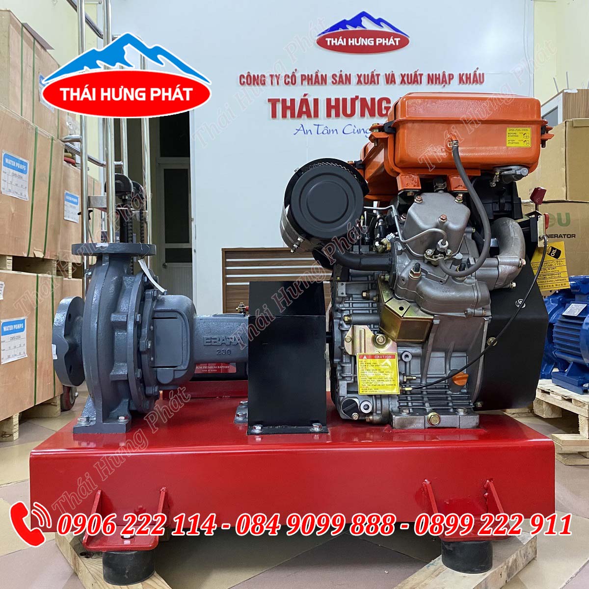 Máy bơm chữa cháy Ebara động cơ Diesel