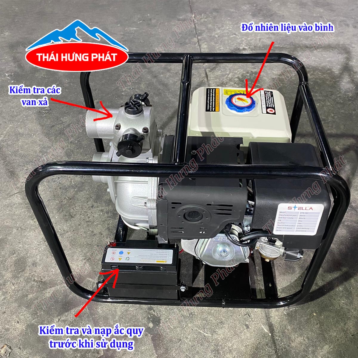 Quy trình vận hành máy bơm xăng chữa cháy Stella