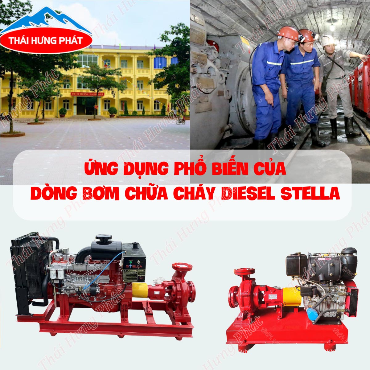 Vai trò & ứng dụng của bơm diesel Stella trong hệ thống PCCC thực tế