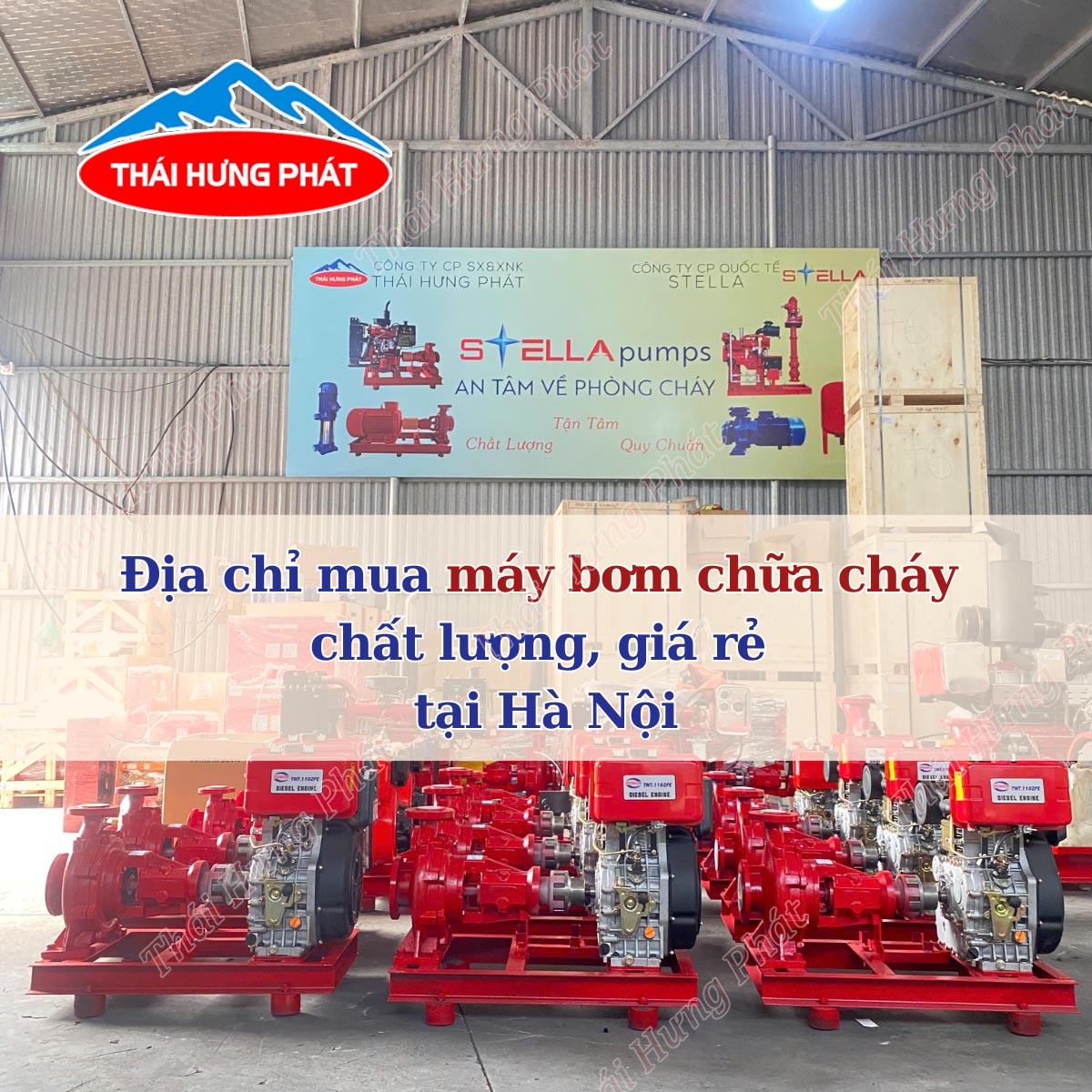 Địa chỉ mua máy bơm chữa cháy chất lượng, giá rẻ tại Hà Nội